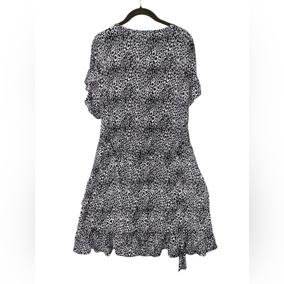 Michael Kors Women's Ruffle Short Sleeve Jewel Neck Dress Size XL - Picture 5 of 10